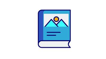 Looping animation of stacked books symbolizing knowledge, education, and learning resources video