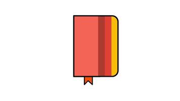 Looping animation of stacked books symbolizing knowledge, education, and learning resources video