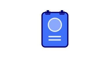 Looping animation of a digital noteboard icon with notes sliding into place, highlighting seamless collaboration and idea sharing video
