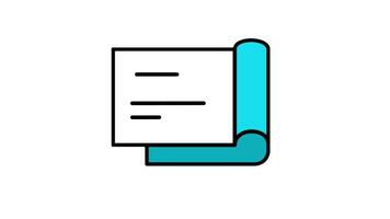 Looping animation of notes, notebook, paper for memo or writing a note video