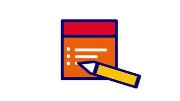 creative flow of a pen continuously writing on a document in this looped animation video