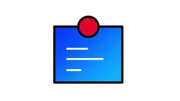 Looping animation of notes, notebook, paper for memo or writing a note video