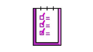 Looping animation of notes, notebook, paper for memo or writing a note video