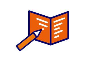 looping animation of a pen jotting notes on documents, perfect for productivity and organization themes video