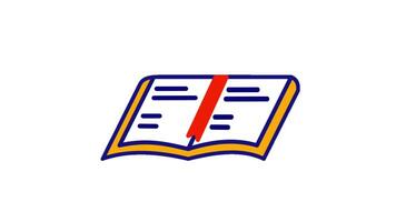 eye catching animation loop transforms this book document icon, ideal for use in digital publishing platforms and academic resource portals video