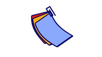 A fluid looping animation adds depth to this book document icon, perfect for knowledge-based platforms and e learning apps video
