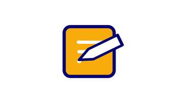 dynamic pen moves across a document in a loop, representing nonstop writing and productivity video