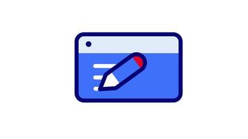 A captivating looping animation of a pen and notes document, designed to enhance any work or study related interface video