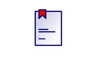 Looping animation of notes, notebook, paper for memo or writing a note video