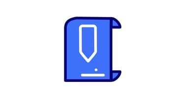 constantly moving pen in this looping animation represents ongoing productivity and note taking video
