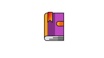 Looping animation of stacked books symbolizing knowledge, education, and learning resources video