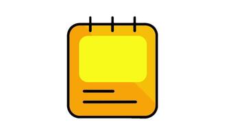 Looping animation of notes, notebook, paper for memo or writing a note video