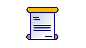 Looping animation of notes, notebook, paper for memo or writing a note video