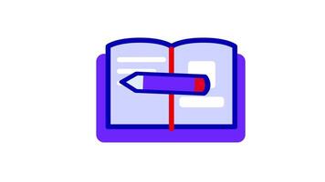 An infinite animation of a pen dancing across pages of documents, perfect for office or educational use video