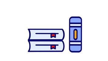 Looping animation gives this book document icon a dynamic feel, perfect for eBook platforms and document sharing tools video