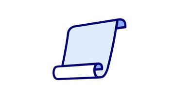 Looping animation of a piece of note being folded and unfolded, symbolizing quick access to important information video