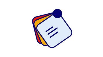 A mesmerizing looping animation gives this notes a dynamic feel, perfect for notes platforms and document sharing tools video