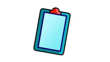 Looping animation of notes, notebook, paper for memo or writing a note video