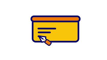 pen writes endlessly on a document in this elegant looping animation, perfect for productivity visuals video