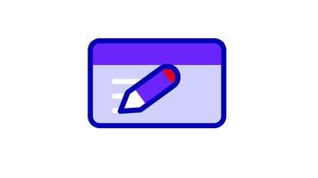 A sleek animation where a pen continuously writes on a document, perfect for educational or business themes video