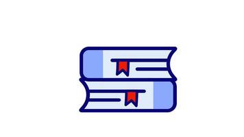 With an elegant looping animation, this book document icon stands out, offering a visually appealing option for digital learning resources video