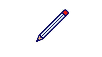 Looping animation of a pen icon smoothly drawing lines, representing creativity and fluid note taking video