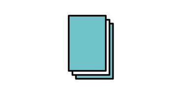 Looping animation of notes, notebook, paper for memo or writing a note video
