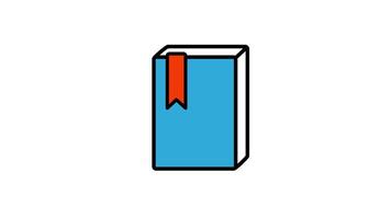 Looping animation of stacked books symbolizing knowledge, education, and learning resources video
