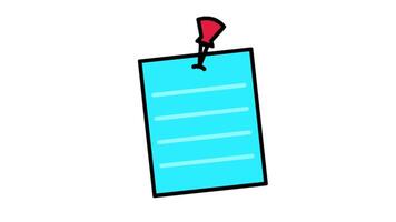 Looping animation of notes, notebook, paper for memo or writing a note video