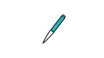 Looping animation of a pen marker, symbolizing highlighting, drawing, or creative sketching activities video