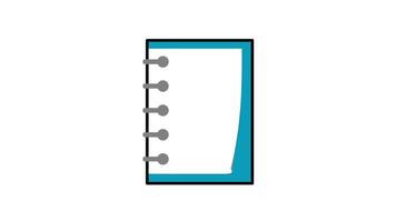 Looping animation of notes, notebook, paper for memo or writing a note video