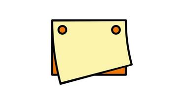 Looping animation of notes, notebook, paper for memo or writing a note video