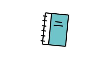 Looping animation of stacked books symbolizing knowledge, education, and learning resources video