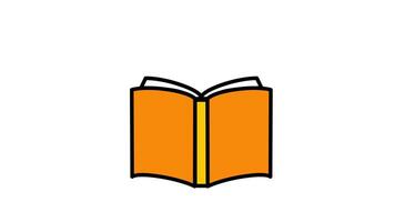 Looping animation of stacked books symbolizing knowledge, education, and learning resources video