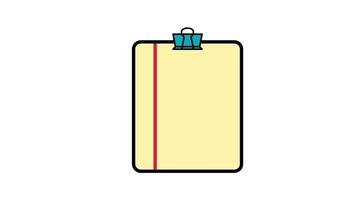 Looping animation of notes, notebook, paper for memo or writing a note video