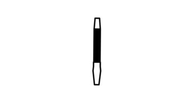 Looping animation of a pen marker, symbolizing highlighting, drawing, or creative sketching activities video