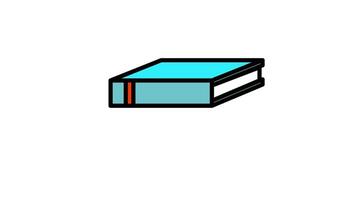 Looping animation of stacked books symbolizing knowledge, education, and learning resources video