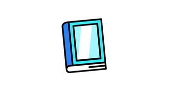 Looping animation of stacked books symbolizing knowledge, education, and learning resources video
