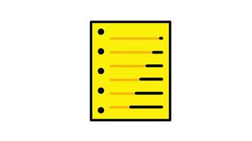 Looping animation of notes, notebook, paper for memo or writing a note video