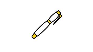 Looping animation of a pen marker, symbolizing highlighting, drawing, or creative sketching activities video