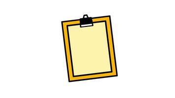 Looping animation of notes, notebook, paper for memo or writing a note video