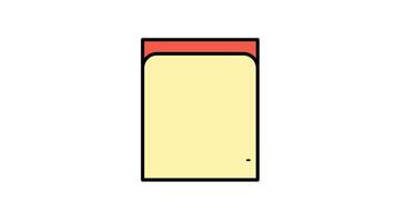 Looping animation of notes, notebook, paper for memo or writing a note video