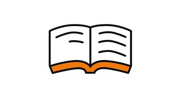 Looping animation of stacked books symbolizing knowledge, education, and learning resources video