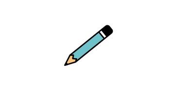 Looping animation of a pen marker, symbolizing highlighting, drawing, or creative sketching activities video