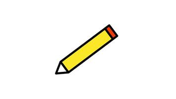 Looping animation of a pen marker, symbolizing highlighting, drawing, or creative sketching activities video