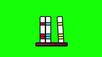 Looping animation of stacked books symbolizing knowledge, education, and learning resources video