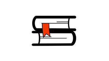Looping animation of stacked books symbolizing knowledge, education, and learning resources video