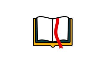 Looping animation of stacked books symbolizing knowledge, education, and learning resources video