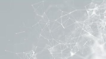 Abstract network of geometric lines on light background looping animation video
