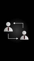 2D animation concept of collaboration and teamwork video